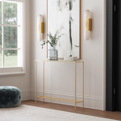 Adolphus Glass Top Console Table