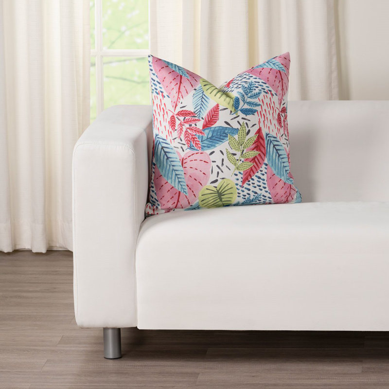 Geisel Floral Reversible Throw Pillow, 19" x 19"