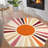 Cute Machine Washable Rugs Sunburst Area Rug Modern Non-Slip Rugs for Bedrooms Colorful Soft Carpet for Kids Dorm Nursery Reading Corner-270194891