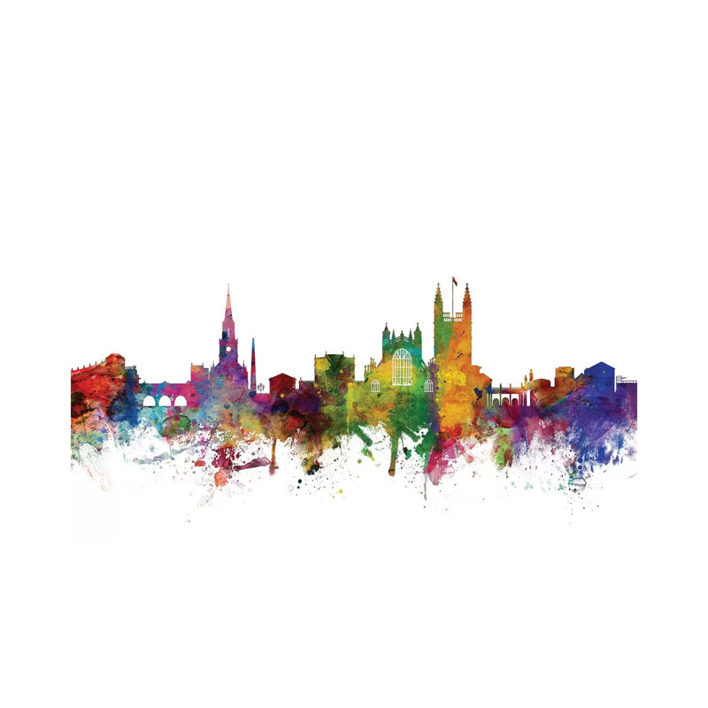 Bath, England Skyline Cityscape by Michael Tompsett - Wrapped Canvas Gallery-Wrapped Canvas Giclée
