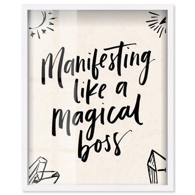 Magical Intention Shadowbox Print Quotes Art Prints par Art Remedy