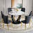 48" Modern Round Dining Table For 4-6 With Tempered Glass Tabletop-1892541050-1892541053