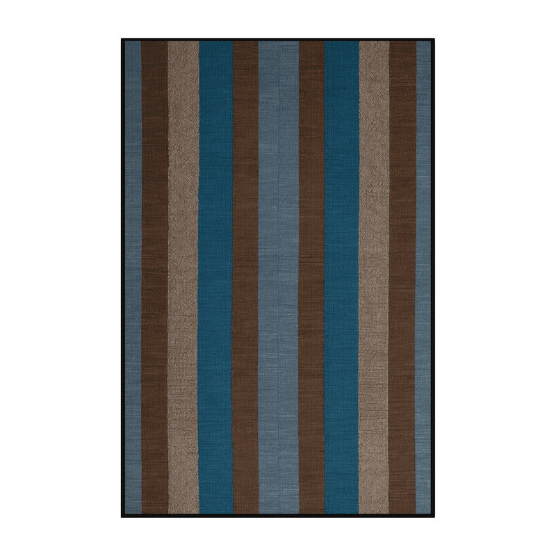 Tapis damier noir lavable à la machine, Rectangle 7 pi x 9 pi