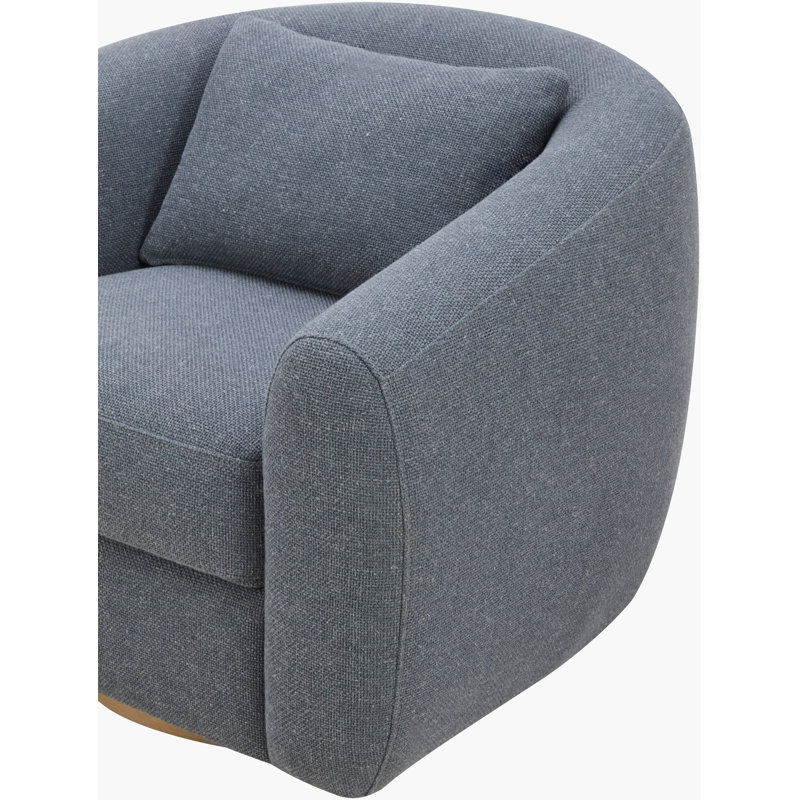Becki Owens x Surya Loma Swivel Chair, Blue