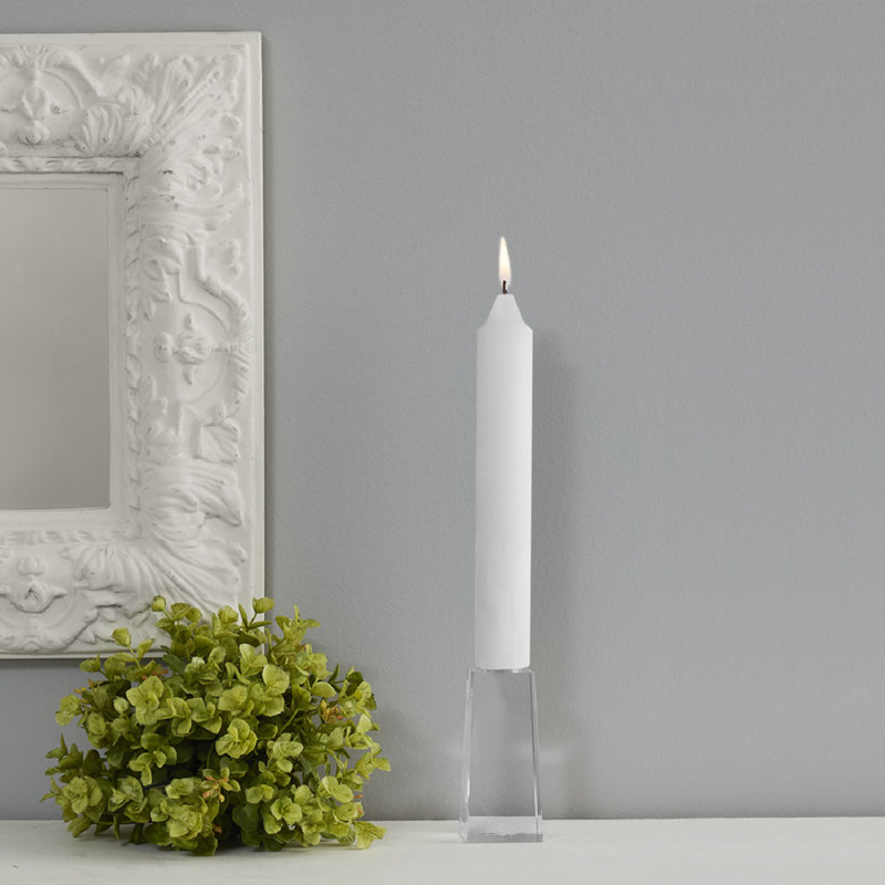 Bougie Timberline Collenette, H 9 po x l 1,25 po x P 1,25 po, Blanc