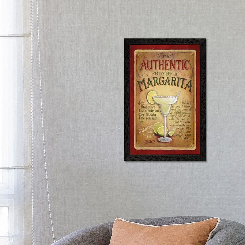 Authentic Margarita by Lisa Audit - Print on Canvas, 152.5 cm H x 101.5 cm W, Black Floater Framed