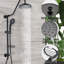 Système de double pomme de douche murale - Pluie 8 po et 5 poignées, acier inoxydable, corrosion avec contrôle de température portatif-127368501