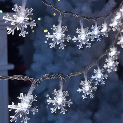 20FT 40LED Snowflake String Lights