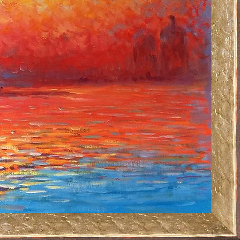 « san giorgio maggiore » par twilight» par claude monet, reproduction d’image sur toile, H 28 po x l 40 po x P 2 po