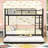 Metal Bunk Bed With Twin Trundle and Ladder-1063984571-1063984453