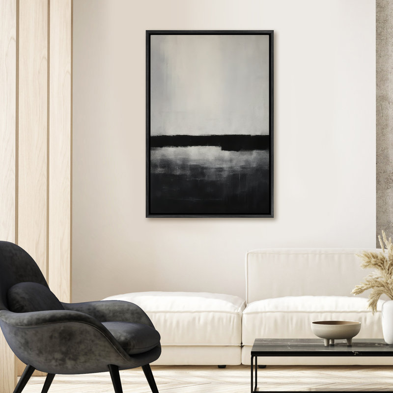 Art mural encadré abstrait rétro antique classique pour chambre à coucher, H 36 po x l 24 po, Noir