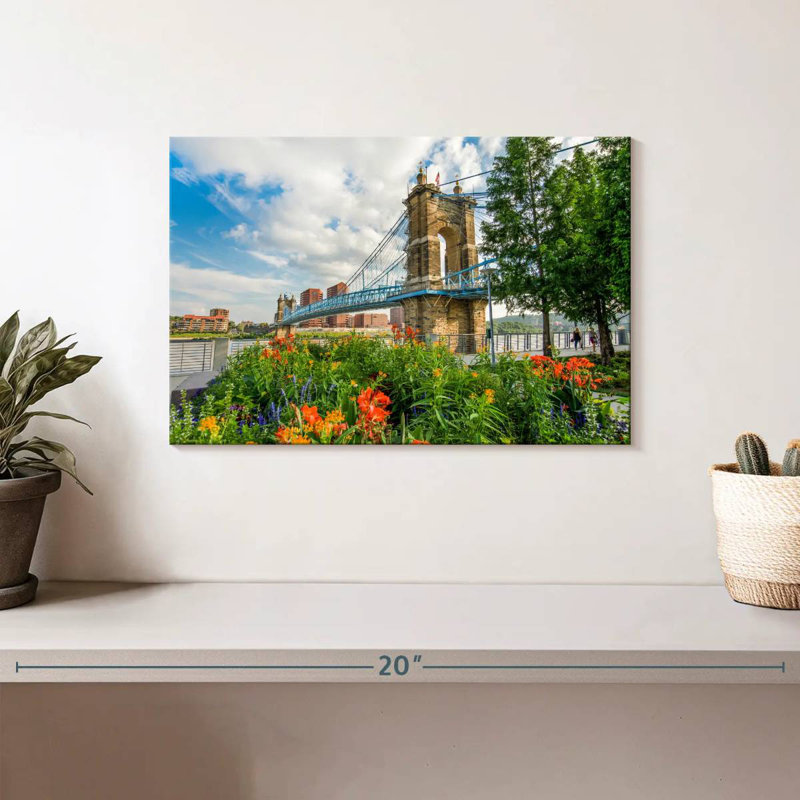 Lilie Roebling Suspension Bridge, 8" H x 12" W
