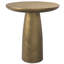Table de bout contemporaine en aluminium coulé avec plateau rond l 18 po Dominique