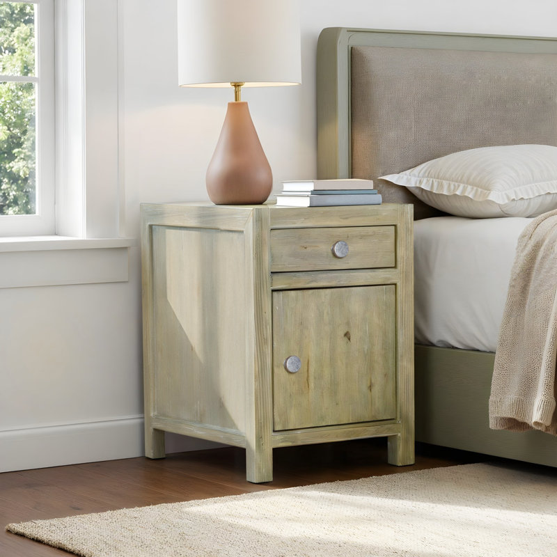 Surfrider End Table with Storage, Natural