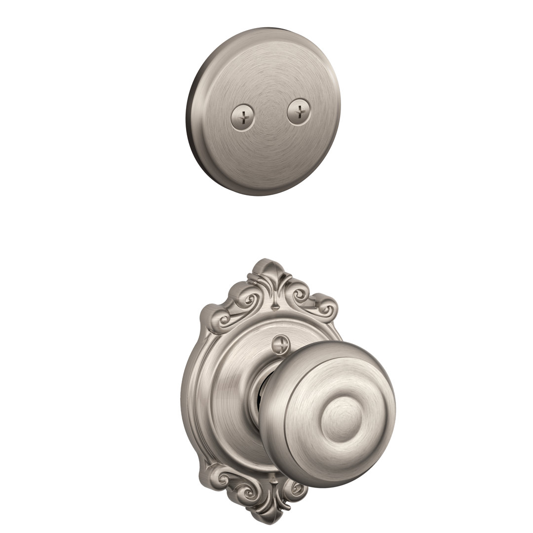 Inactive Interior Georgian Knob Brookshire Rosette Dummy Entry Set (Exterior Portion Sold Separately) Schlage 