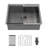 25-Inch Gunmetal Drop-In Kitchen Sink With Nano Coating And 16-Gauge Stainless Steel