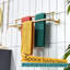 Porte-serviettes de salle de bain double 24 po Porte-serviettes noir mat Acier inoxydable, or brossé
