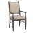 Cipolla Wood Finish Beige Fabric Arm Chair-105513481