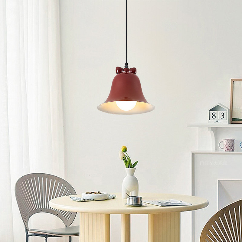Cute Red Bell Pendant Light