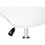 Chaise de bureau ergonomique - Revêtement en similicuir blanc, hauteur réglable, base pivotante pour ordinateur, siège à 360 degrés