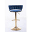Tabourets de bar avec repose-pieds chromé et base pivotante réglable en hauteur-767959190