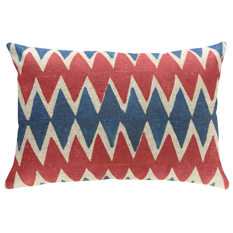 Geometric Linen Reversible Throw Pillow
