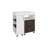 Extendable Desk, 2 Drawers, 4 Shelves, 4 Wheels
