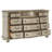 1pc Luxury Dresser with 11 Drawers Genuine Marble Insert Traditional Bedroom Furniture