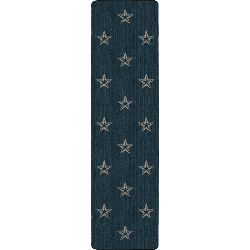 Northern Star - bleu fédéral, Tapis de couloir 2 pi 1 po x 7 pi 8 po