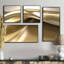 Minimal Glam subtile rétro liquide vague d'or - grandes formes abstraites d'art sur toile 4 pièces-167480662-167480661