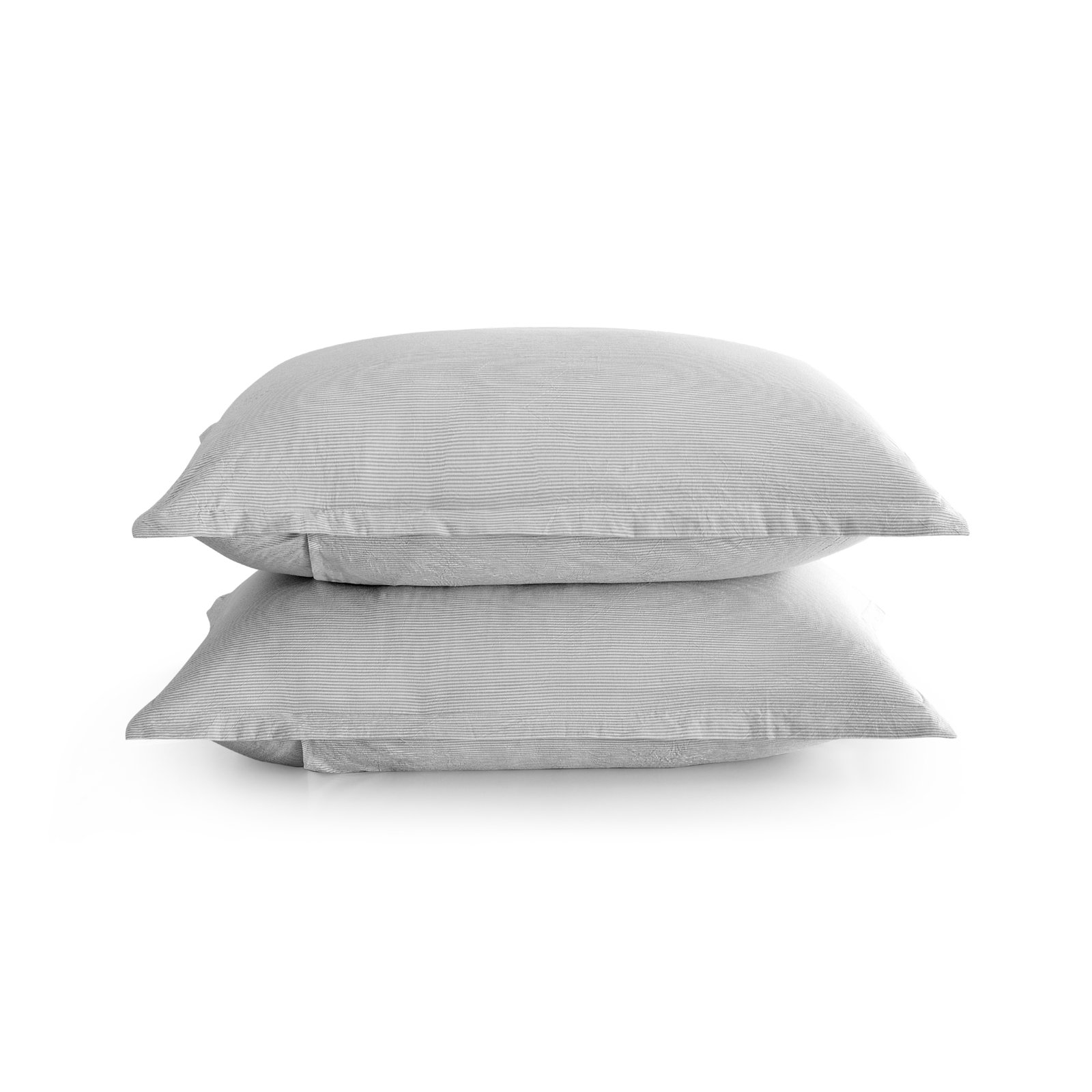 Cinder Pima Cotton Duvet Cover Set, Queen Duvet Cover + 2 Queen Shams, Charcoal Gray/Dark Gray