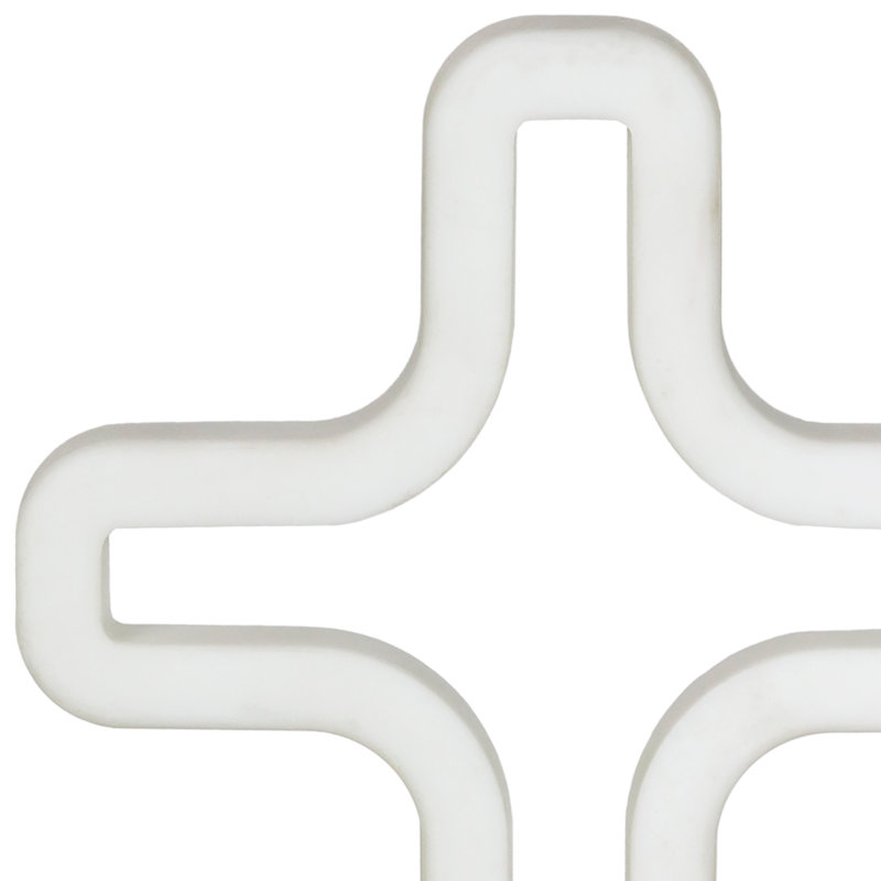 White Solar LED Cross Garden Stake Light