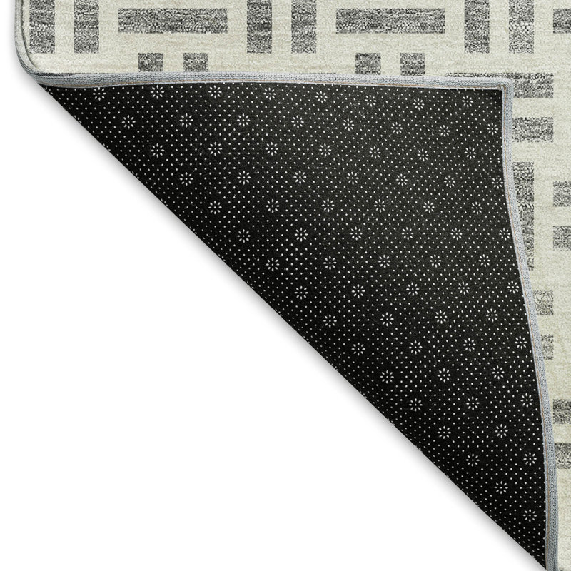 Premium Machine Washable Prisco Gray Rug, Rectangle 8' x 10'