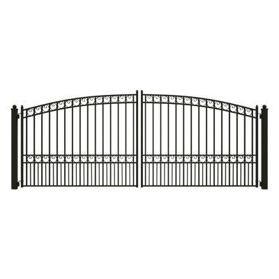 Steel Dual Swing Driveway Gate - PARIS Style