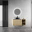 Meuble-lavabo mural 42 po avec lavabo d'art en céramique et 1 tablette de rangement, 2 portes à fermeture douce, emballage KD, contreplaqué-1844016834
