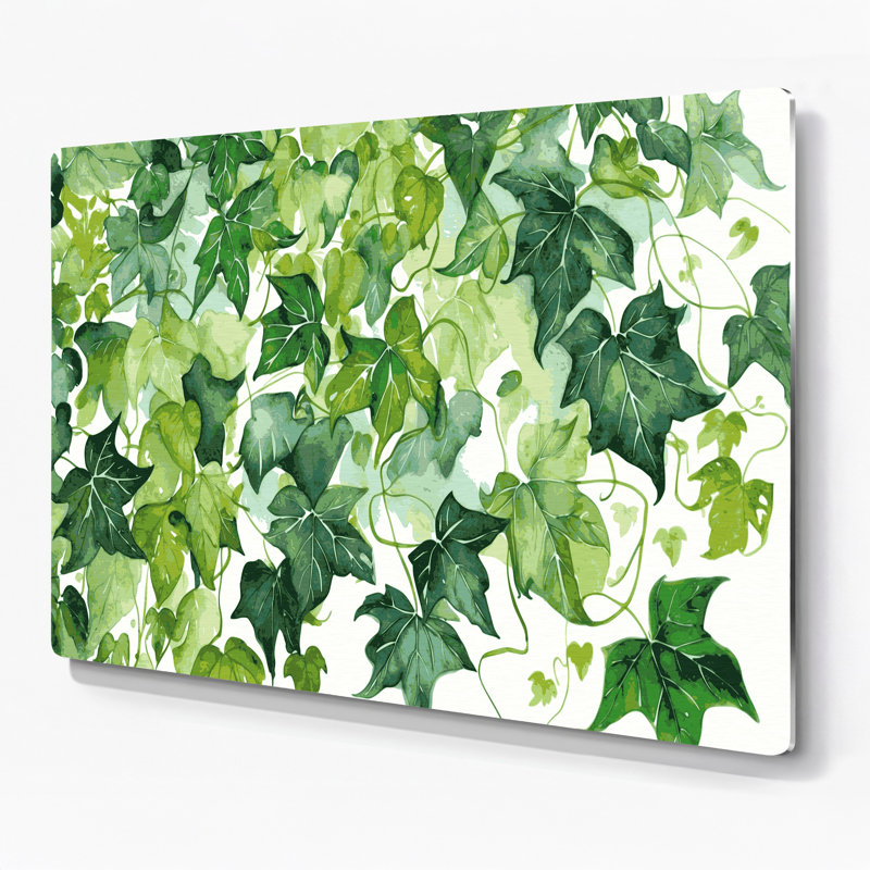 Art mural en métal Botanical Ivy Green, H 12 po x l 18 po