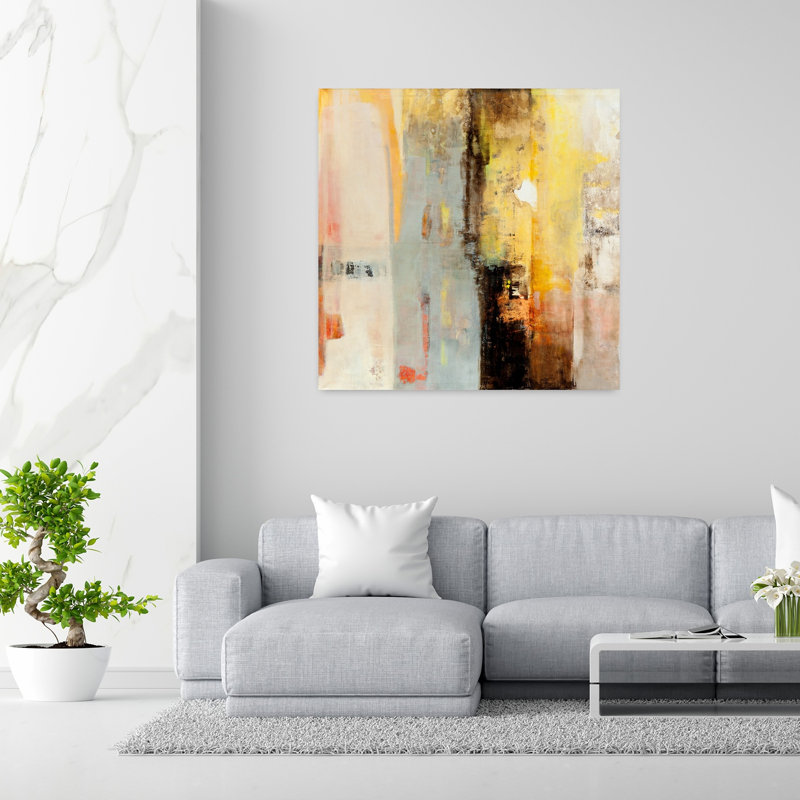 Série Caminos 45, art abstrait contemporain, H 48 po x l 48 po