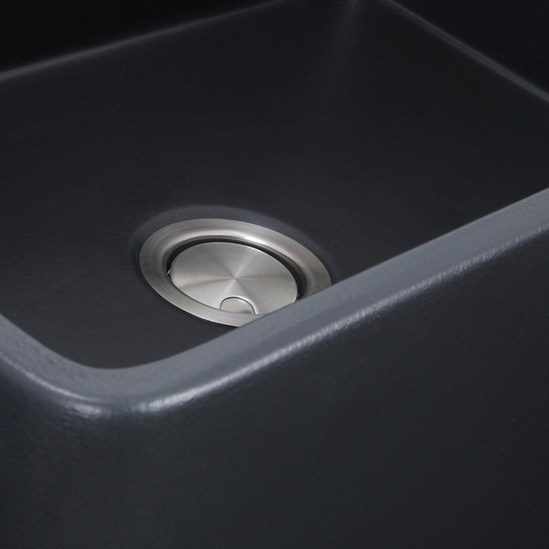 Vineyard 29.75'' L Single Basin Kitchen Sink, Matte Black
