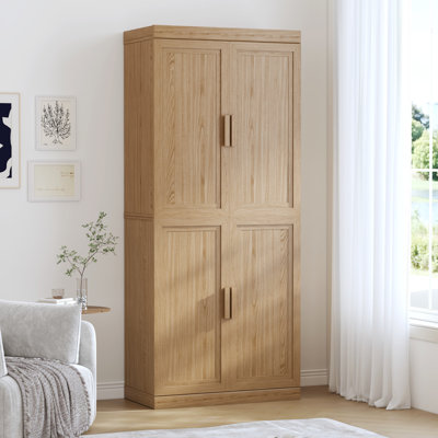 Nashaya 62" Kitchen Pantry Storage Cabinet with Adjustable Shelves