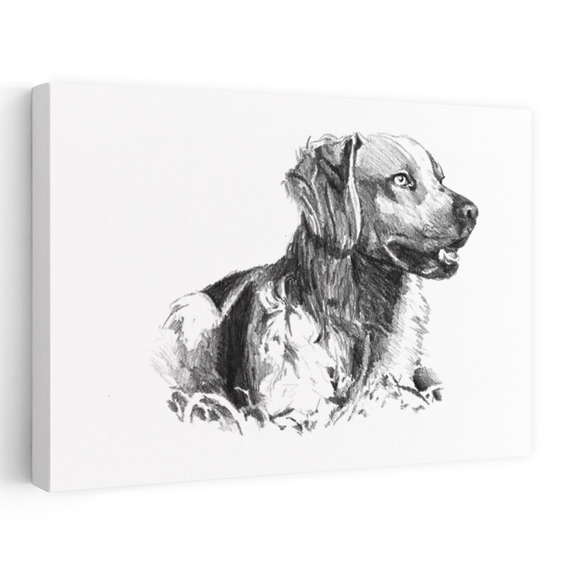 «Noble Dog Portrait», reproduction d'art mural contemporain, H 40 po x l 60 po