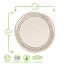 Nicola Spring - Spotted Rim Stoneware Dinner Plate - 26cm - Monochrome