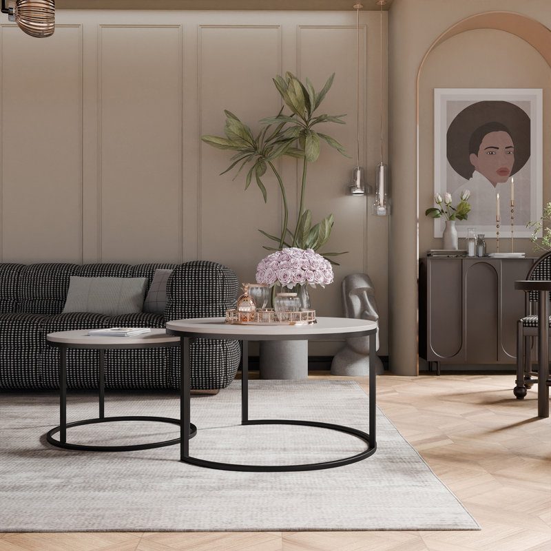 Coffee Table with Storage, 48cm. H x 70cm. L x 70cm. W, Cashmere, Black