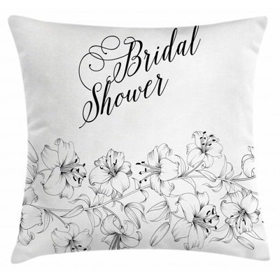 Bridal Shower Indoor / Outdoor 26" Throw Pillow Cover