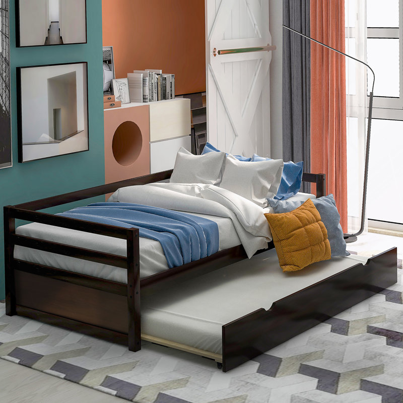 Daybed With Trundle Frame Set, Espresso
