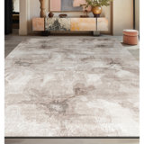 Monarch Hand Knotted Abstract Area Rug in Beige And Gold