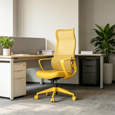 Modern Executive Office Chair with Adjustable Height Lumbar Support 3D Adjustable Armrest Swivel Base for Conference Rooms