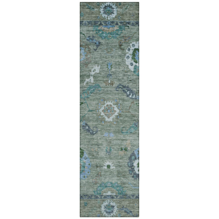 Machine Washable Indoor/Outdoor Kaczor ACN2229 Global Rug