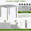 Ensemble de table de comptoir 5 pièces, ensemble de table de cuisine avec table carrée, table de salle à manger à hauteur de comptoir-1080833034-1080833036