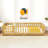 Twin Size Floor Bed With Fence And Door,Rubber Wood Floor Bed With Safety Guardrails,Natural-1919625935-1919625934