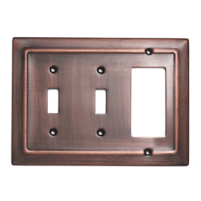 Antique Copper Finish 3-Gang Architectural Wall Plate